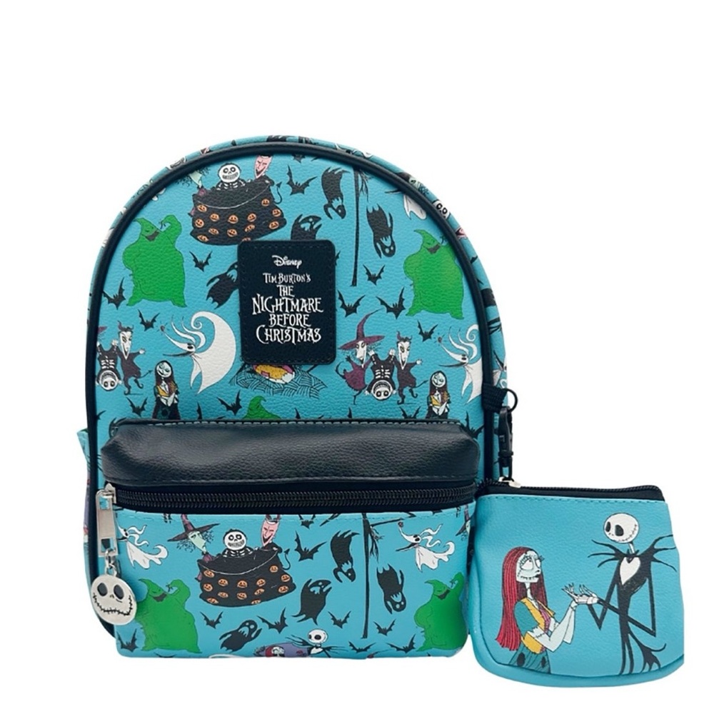 Disney Blue The Nightmare Before Christmas Backpack with coin purse Set